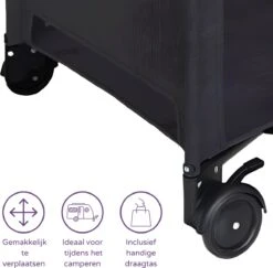 Prénatal Luxe Campingbedje Met Bodemverhoger - Inklapbaar Baby Campingbed - Reisbedje Met Wieltjes - Inclusief Bodemmatras - 120 X 60 Cm - Zwart -Babyproducten Serie Winkel 1200x1181 8