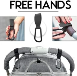 BOTC Kinderwagen Tassenhaakjes - Leer - Haakjes Voor Tassen - Set Van 2 - Leather - Extra Stevig - Buggy Haakjes - Zwart -Babyproducten Serie Winkel 1200x1186 3