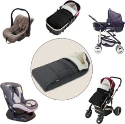 Monzana Voetenzak - Voor Kinderwagen Of Stoeltje - 93x56cm Grijs -Babyproducten Serie Winkel 1200x1188 5