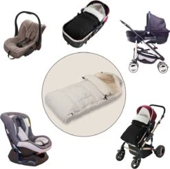 Monzana Kinderwagen Voetenzak Beige | Teddy | Maxi-Cosi | Met Opbergtas -Babyproducten Serie Winkel 1200x1188 6