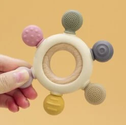 Merkloos Bijtring - Bijtspeelgoed - BPA Vrij - Siliconen - Baby Speelgoed - Roze -Babyproducten Serie Winkel 1200x1189