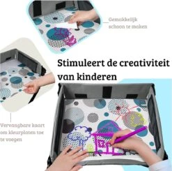 Premium Reistafel Voor Kinderen - Inclusief Tablethouder + Gratis Draagtas En Potloden - Auto Organizer - Playtray - Opvouwbaar - Speeltafel Auto - Tekentafel Auto - Grijs -Babyproducten Serie Winkel 1200x1190 3