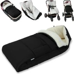 Monzana Voetenzak - Voor Kinderwagen Of Stoeltje - 93x56cm Zwart -Babyproducten Serie Winkel 1200x1191 5