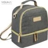 Youha® Tas - Kolftas - Moedermelk Koeltas - Babyfles Koeltas - Babymelk Koelen - Schoudertas & Rugtas - Kleur: Grijs - Reistas -Babyproducten Serie Winkel 1200x1192 1