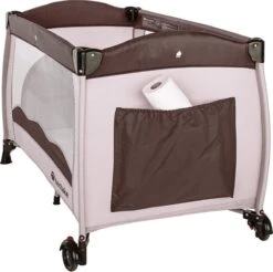 TecTake - Kinder Reisbed Babybed - Beige / Bruin - 402417 - 126x65x80 Cm Met Draagtas -Babyproducten Serie Winkel 1200x1194