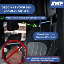 SMP® Hoofdsteun Auto Voor Kinderen En Volwassenen Voor Slapen In Auto - Nekkussen Auto - Reiskussen Auto - Neksteun Auto - Hoofdkussen Auto - Verstelbaar - Memoryfoam Met Ademde Stof - Zwart -Babyproducten Serie Winkel 1200x1198 4