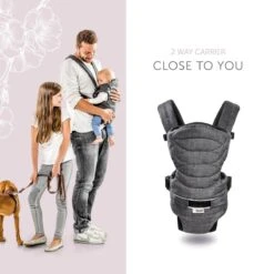 Hauck 2 Way Carrier Draagzak - Buikdrager - Melange Charcoal -Babyproducten Serie Winkel 1200x1200 1066