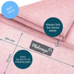 Makimaja Baby Sling - Roze - Hoge Kwaliteit 100% Natuurlijk Katoen Baby Sling - Baby Sling Pasgeborene En Baby's Tot 15 Kg - Plus Inclusief: Baby Slabbetje -Babyproducten Serie Winkel 1200x1200 1113