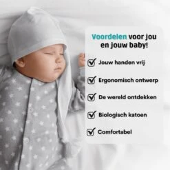 Baby Mama Draagdoek Zwart - Rekbaar - Biologisch Katoen - Ergonomisch - Draagzak - Tot 15KG -Babyproducten Serie Winkel 1200x1200 1123