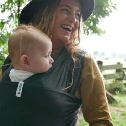 Cuddie Baby Draagdoek - Premium Organic Baby Draagdoek Gemaakt Van Bio Katoen - Newborns Tot 15 Kg - Baby Cadeau - Met Wenskaart - Zwart -Babyproducten Serie Winkel 1200x1200 1127