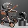 Merkloos Kinderwagen 3-in-1 – Luxe Kinderwagen - Buggy – Wandelwagen - Multifunctioneel – Opklapbaar – Incl Autostoel – Grijs -Babyproducten Serie Winkel 1200x1200 1184