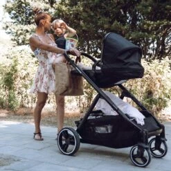 Deryan Evy Kinderwagen - Duo Kinderwagen - Uitbreidbaar - Inclusief Reiswieg - Zwart -Babyproducten Serie Winkel 1200x1200 1193