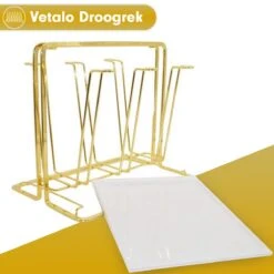 Flessenrek - Droogrek Babyfles - Flessen Rek Baby - Flessendroogrek Met Opvangbak - Afdruiprek - Afwasrek - Flessenrekje - Lekbak - Égouttoir - Goude Droogrek - Vetalo -Babyproducten Serie Winkel 1200x1200 1246
