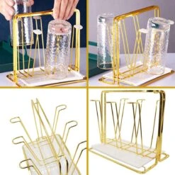 Flessenrek - Droogrek Babyfles - Flessen Rek Baby - Flessendroogrek Met Opvangbak - Afdruiprek - Afwasrek - Flessenrekje - Lekbak - Égouttoir - Goude Droogrek - Vetalo -Babyproducten Serie Winkel 1200x1200 1247