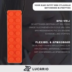 Bijtketting - Kauwketting | Bouwblokje Patroon Oranje 16 Bijtketting - Kauwketting | Bouwblokje Patroon Oranje -Babyproducten Serie Winkel 1200x1200 125