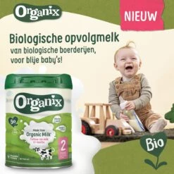 Organix 2 (6+ Maanden) Biologische Opvolgmelk - 3x 700g - Met Melkvet - Zonder Palmolie - Bevat Vitamines C & D - Biologische Flesvoeding - Recyclebare Verpakking -Babyproducten Serie Winkel 1200x1200 1376