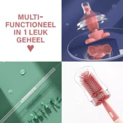 Baby Flessenborstel - Flessenreiniger - Flessenborstel Siliconen - Flesvoedingsaccessoires - BPA Vrij - Blauw - 3 In 1 -Babyproducten Serie Winkel 1200x1200 1394