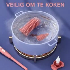 Baby Flessenborstel - Flessenreiniger - Flessenborstel Siliconen - Flesvoedingsaccessoires - BPA Vrij - Blauw - 3 In 1 -Babyproducten Serie Winkel 1200x1200 1396