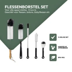 STACK Flessenborstel Set | Speenborstel Set - Flessen Reiniger Set - Melkfles Borstel Set - Drinkfles Reiniger Set - Schoonmaakborstel Set - Flessenreiniger Set - Pijpenborstel - Kras En BPA Vrij - 5 Delige Set Voor Ieder Oppervlak -Babyproducten Serie Winkel 1200x1200 1416
