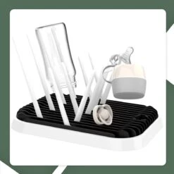 STACK Flessen Droogrek Met Flessenborstel | Zwart - Geschikt Voor Flessen En Doppen - Droogrek Voor Flessen - Baby Flessenrek - Afdruiprek Baby - Drying Rack - Babyfles Droogrek - Afdruiprek Fles Met Lekbak - Afdruiprek - Babyflessen - Flessenrek -Babyproducten Serie Winkel 1200x1200 1427
