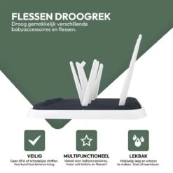 STACK Flessen Droogrek Met Flessenborstel | Zwart - Geschikt Voor Flessen En Doppen - Droogrek Voor Flessen - Baby Flessenrek - Afdruiprek Baby - Drying Rack - Babyfles Droogrek - Afdruiprek Fles Met Lekbak - Afdruiprek - Babyflessen - Flessenrek -Babyproducten Serie Winkel 1200x1200 1429