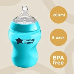 Tommee Tippee Closer To Nature- Zuigflessen - Anti-koelik Ventiel - 260 Ml- Pak Van 6 Stuks - Multi -Babyproducten Serie Winkel 1200x1200 1579