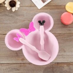 Merkloos Peuter Baby Dinerbord-Servies Voor Kinderen-Eetset Voor Kinderen-Kinderserviesset-3 Delig-Duurzaam-Eco Friendly-Tarwe-Minnie-Roze -Babyproducten Serie Winkel 1200x1200 1633