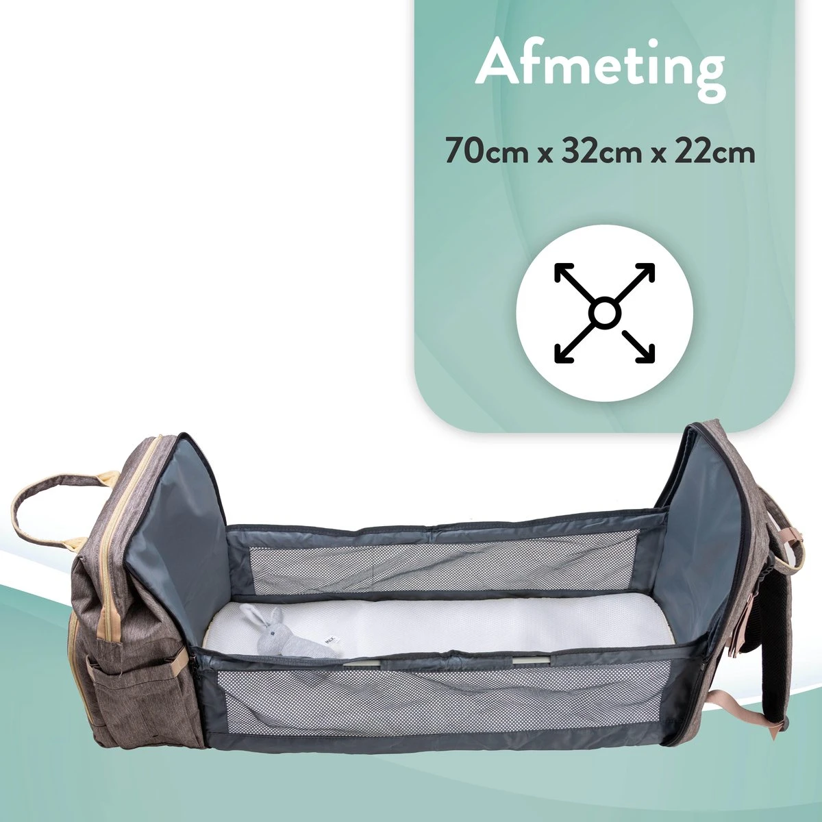 Luiertas Rugzak - Monx Luiertas Verzorgingstas Met Uitklapbaar Babybedje - Overzichtelijke Luierrugzak Extra Buggy En Kinderwagen Haken Inclusief Geïsoleerde Flessenhouder - Grijs 4 Luiertas Rugzak - Monx Luiertas Verzorgingstas Met Uitklapbaar Babybedje - Overzichtelijke Luierrugzak Extra Buggy En Kinderwagen Haken Inclusief Geïsoleerde Flessenhouder - Grijs - Afbeelding 2