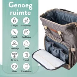Luiertas Rugzak - Monx Luiertas Verzorgingstas Met Uitklapbaar Babybedje - Overzichtelijke Luierrugzak Extra Buggy En Kinderwagen Haken Inclusief Geïsoleerde Flessenhouder - Grijs 24 Luiertas Rugzak - Monx Luiertas Verzorgingstas Met Uitklapbaar Babybedje - Overzichtelijke Luierrugzak Extra Buggy En Kinderwagen Haken Inclusief Geïsoleerde Flessenhouder - Grijs -Babyproducten Serie Winkel 1200x1200 343