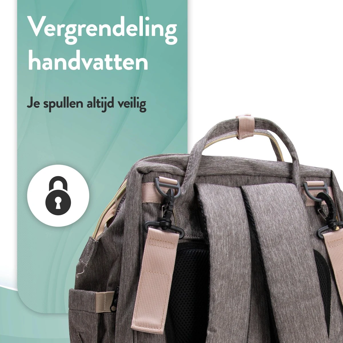 Luiertas Rugzak - Monx Luiertas Verzorgingstas Met Uitklapbaar Babybedje - Overzichtelijke Luierrugzak Extra Buggy En Kinderwagen Haken Inclusief Geïsoleerde Flessenhouder - Grijs 14 Luiertas Rugzak - Monx Luiertas Verzorgingstas Met Uitklapbaar Babybedje - Overzichtelijke Luierrugzak Extra Buggy En Kinderwagen Haken Inclusief Geïsoleerde Flessenhouder - Grijs - Afbeelding 12