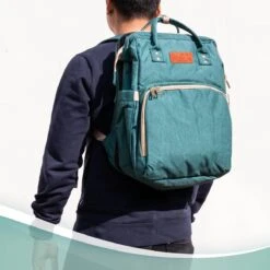 Luiertas Rugzak - Monx Luiertas Verzorgingstas Met Uitklapbaar Babybedje - Overzichtelijke Luierrugzak Extra Buggy En Kinderwagen Haken Inclusief Geïsoleerde Flessenhouder - Groen -Babyproducten Serie Winkel 1200x1200 390