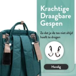 Luiertas Rugzak - Monx Luiertas Verzorgingstas Met Uitklapbaar Babybedje - Overzichtelijke Luierrugzak Extra Buggy En Kinderwagen Haken Inclusief Geïsoleerde Flessenhouder - Groen -Babyproducten Serie Winkel 1200x1200 393