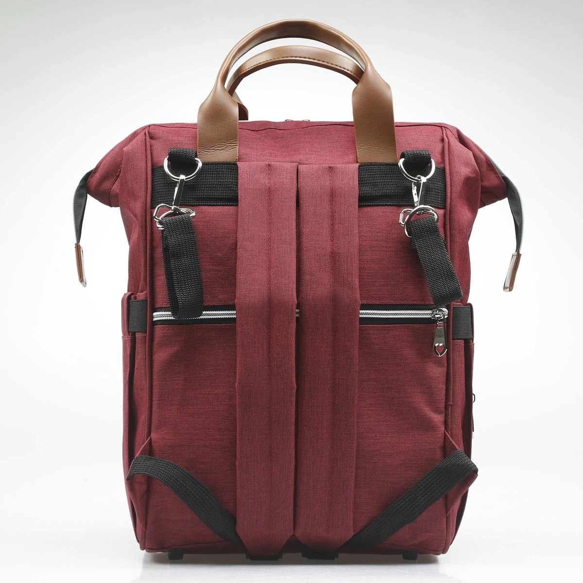 Periwinkle - Luiertassen - Waterproof Baby Verzorgingstas - Baby Rugzak - Luiertas - Verzorgingstas - Linnen - Bordeaux 8 Periwinkle - Luiertassen - Waterproof Baby Verzorgingstas - Baby Rugzak - Luiertas - Verzorgingstas - Linnen - Bordeaux - Afbeelding 6