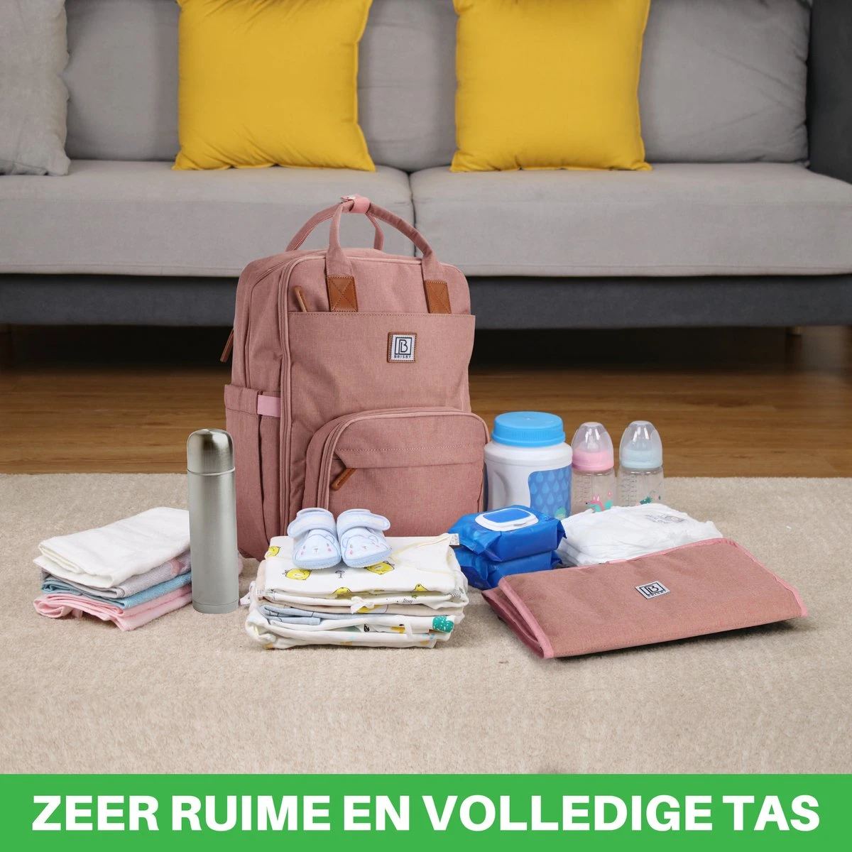 Brisby Slijtvaste Luiertas – Verzorgingstas – Met Buggymontage - Roze 11 Brisby Slijtvaste Luiertas – Verzorgingstas – Met Buggymontage - Roze - Afbeelding 9