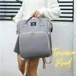 Luier- En Verzorgingstas - Luiertassen - Baby Rug Tas Met Isoleervak - Incl Flessen Verwarmer - Luiertas - Unisex/Jongens/Meisjes - Grijs - Luier Tas - Verzorgingstas Baby - Uitschuifbaar Verschoon/ Slaap Bedje - Incl Matrasje Baby - USB Poort -Babyproducten Serie Winkel 1200x1200 430