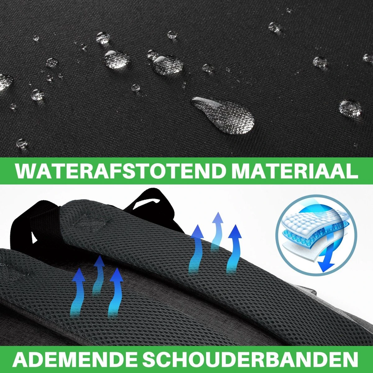 Brisby Slijtvaste Luiertas – Verzorgingstas – Met Buggymontage - Zwart 6 Brisby Slijtvaste Luiertas – Verzorgingstas – Met Buggymontage - Zwart - Afbeelding 4