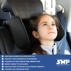 SMP® Hoofdsteun Auto Voor Kinderen En Volwassenen Voor Slapen In Auto - Nekkussen Auto - Reiskussen Auto - Neksteun Auto - Hoofdkussen Auto - Verstelbaar - Memoryfoam Met Ademde Stof - Zwart -Babyproducten Serie Winkel 1200x1200 486