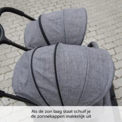 ABC Design Duo Kinderwagen Twin Circle Line - Inclusief Regenhoes - Woven Graphite -Babyproducten Serie Winkel 1200x1200 541