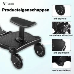 Vosoi - Meerijdplankje - Kinderwagen - Buggy's - Onderweg - Universeel - Verstelbaar - Zitje - Onderweg - 2 Wielen - Kinderwagen Accessoires -Babyproducten Serie Winkel 1200x1200 615