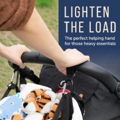 BOTC Kinderwagen Tassenhaakjes - Leer - Haakjes Voor Tassen - Set Van 2 - Leather - Extra Stevig - Buggy Haakjes - Zwart -Babyproducten Serie Winkel 1200x1200 622