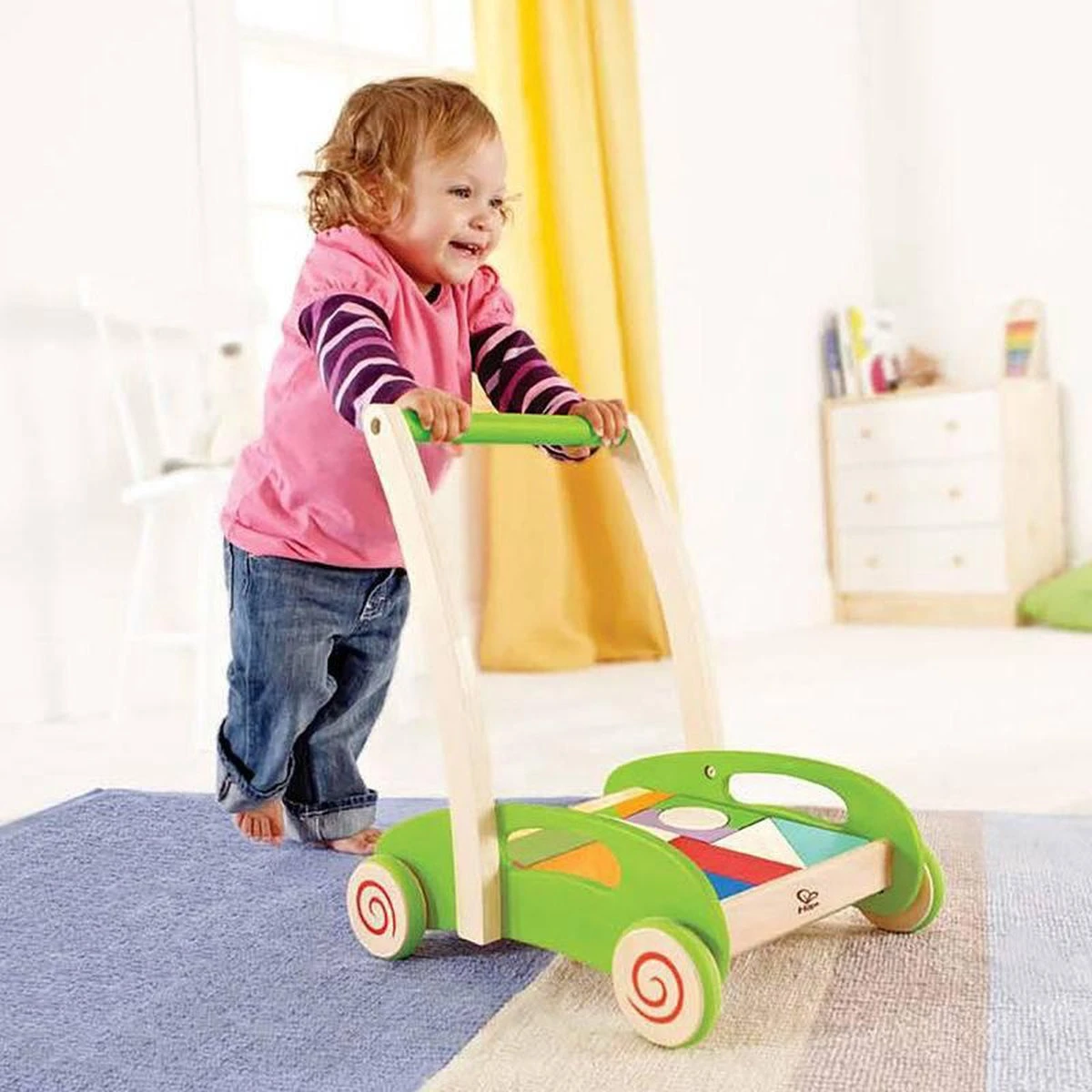 Hape Loopwagen Blokkenkar - Speelgoed 1 Jaar 7 Hape Loopwagen Blokkenkar - Speelgoed 1 Jaar - Afbeelding 5