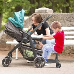 Merkloos Happyment® Universeel Meerijdplankje - Met Zitting - Voor Kinderwagen - Buggyboard - Zwart -Babyproducten Serie Winkel 1200x1200 683