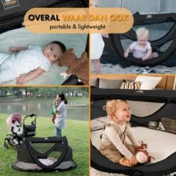 Deryan Peuter Luxe Campingbedje – Inclusief Zelfopblaasbare Matras - Zwart -Babyproducten Serie Winkel 1200x1200 737