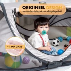 Deryan Peuter Luxe Campingbedje – Inclusief Zelfopblaasbare Matras - Silver -Babyproducten Serie Winkel 1200x1200 740