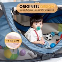 Deryan Peuter Luxe Campingbedje – Inclusief Zelfopblaasbare Matras - Blue -Babyproducten Serie Winkel 1200x1200 747