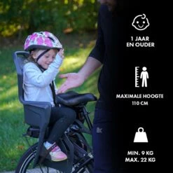 Brioso Fietsstoeltje Achter – Achterzitje Fiets – Kinderzitje Fiets - Zwart -Babyproducten Serie Winkel 1200x1200 878