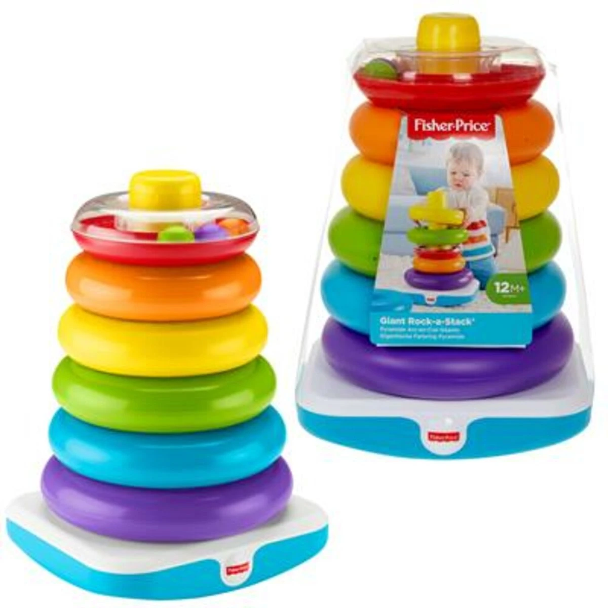 Fisher Price Fisher-Price Stapelringen - Grote Kleurenringpiramide 4 Fisher Price Fisher-Price Stapelringen - Grote Kleurenringpiramide - Afbeelding 2