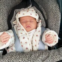 Ukje Voetenzak Baby Autostoel - Universeel - Geschikt Voor Maxi Cosi Cybex Doona - Superzacht Katoen - Zwart Wafel - Luipaard -Babyproducten Serie Winkel 1200x1200 971