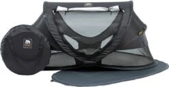 Deryan Peuter Luxe Campingbedje – Inclusief Zelfopblaasbare Matras - Zwart -Babyproducten Serie Winkel 1200x623 1