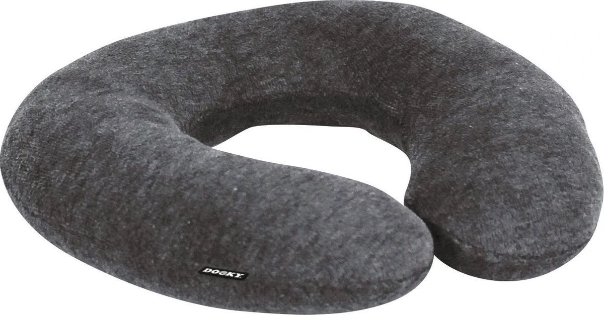 Dooky Neck Pillow Nekkussen Zacht Velours Grijs 4 Dooky Neck Pillow Nekkussen Zacht Velours Grijs - Afbeelding 2
